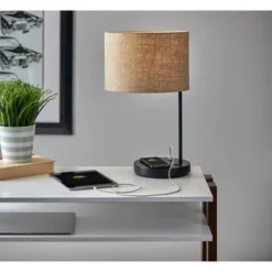 19.5" Oliver Charge Table Lamp Black - Adesso -Deals A Radiant Den Store unnamed file 2685
