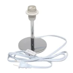 Mini Chrome Table Lamp with Angled Fabric Shade Gray - Simple Designs -Deals A Radiant Den Store unnamed file 2690