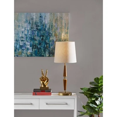 Weston Table Lamp Walnut - Adesso 1 Weston Table Lamp Walnut - Adesso