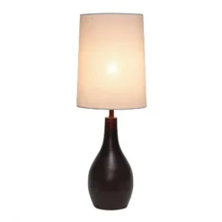 1 Light Restoration Tear Drop Table Lamp Espresso Brown - Simple Designs