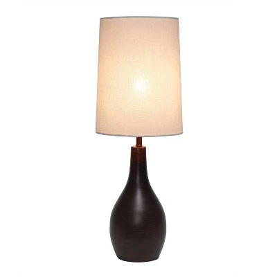1 Light Restoration Tear Drop Table Lamp Espresso Brown - Simple Designs 1 1 Light Restoration Tear Drop Table Lamp Espresso Brown - Simple Designs