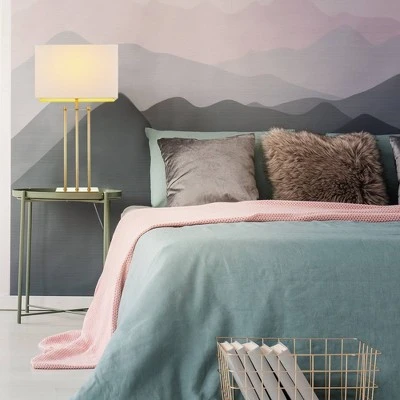 24" Soho Table Lamp with Linen Shade White - Globe Electric 1 24" Soho Table Lamp with Linen Shade White - Globe Electric