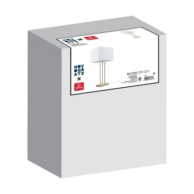 24" Soho Table Lamp with Linen Shade White - Globe Electric 4 24" Soho Table Lamp with Linen Shade White - Globe Electric - Image 4