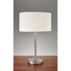 22" Hayworth Collection Table Lamp Silver - Adesso