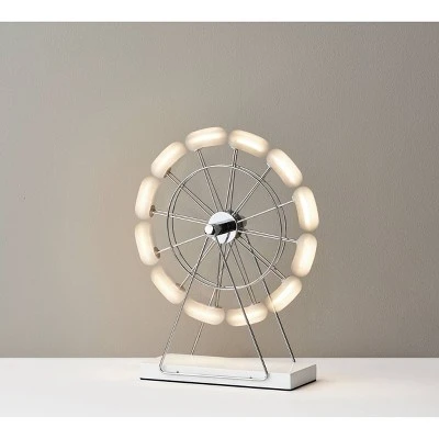 Small Coney Ferris Wheel Table Lamp (Includes LED Light Bulb) Chrome - Adesso 3 Small Coney Ferris Wheel Table Lamp (Includes LED Light Bulb) Chrome - Adesso - Image 3