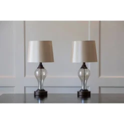 17" Set of 2 Brady Table Lamp with USB Ports Bronze Glass - Decor Therapy 18 17" Set of 2 Brady Table Lamp with USB Ports Bronze Glass - Decor Therapy -Deals A Radiant Den Store unnamed file 2805