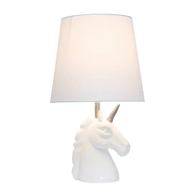 Sparkling Unicorn Table Lamp Silver/White - Simple Designs 1 Sparkling Unicorn Table Lamp Silver/White - Simple Designs
