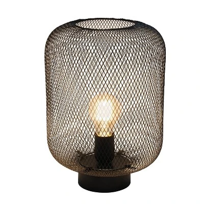 Metal Mesh Industrial Table Lamp Black - Simple Designs 1 Metal Mesh Industrial Table Lamp Black - Simple Designs