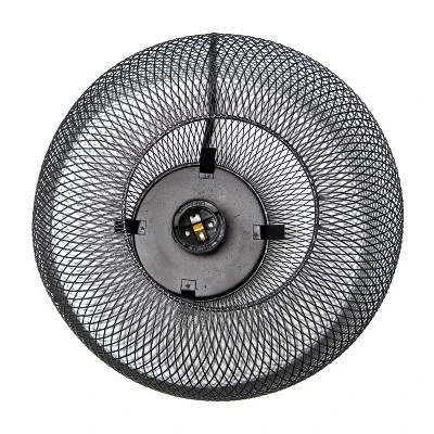Metal Mesh Industrial Table Lamp Black - Simple Designs 3 Metal Mesh Industrial Table Lamp Black - Simple Designs - Image 3