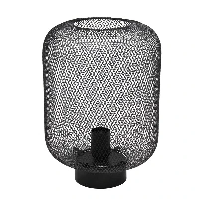 Metal Mesh Industrial Table Lamp Black - Simple Designs 7 Metal Mesh Industrial Table Lamp Black - Simple Designs - Image 7