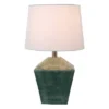 19.5" Carrol Geometric Table Lamp (Includes LED Light Bulb) Soft Turquoise - Decor Therapy