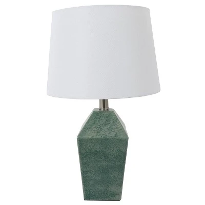 19.5" Carrol Geometric Table Lamp (Includes LED Light Bulb) Soft Turquoise - Decor Therapy 2 19.5" Carrol Geometric Table Lamp (Includes LED Light Bulb) Soft Turquoise - Decor Therapy - Image 2