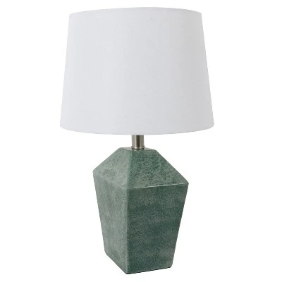 19.5" Carrol Geometric Table Lamp (Includes LED Light Bulb) Soft Turquoise - Decor Therapy 3 19.5" Carrol Geometric Table Lamp (Includes LED Light Bulb) Soft Turquoise - Decor Therapy - Image 3