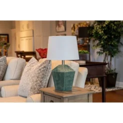 19.5" Carrol Geometric Table Lamp (Includes LED Light Bulb) Soft Turquoise - Decor Therapy 16 19.5" Carrol Geometric Table Lamp (Includes LED Light Bulb) Soft Turquoise - Decor Therapy -Deals A Radiant Den Store unnamed file 2858