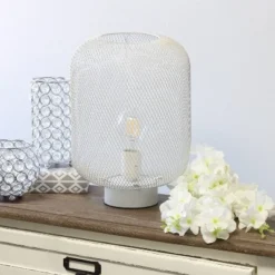 Metal Mesh Industrial Table Lamp White - Simple Designs 12 Metal Mesh Industrial Table Lamp White - Simple Designs -Deals A Radiant Den Store unnamed file 2863
