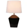 19.5" Carrol Geometric Table Lamp (Includes LED Light Bulb) Black - Decor Therapy