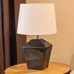 19.5" Carrol Geometric Table Lamp (Includes LED Light Bulb) Black - Decor Therapy -Deals A Radiant Den Store unnamed file 2881