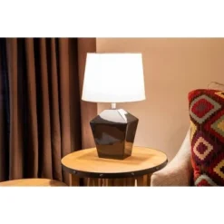 19.5" Carrol Geometric Table Lamp (Includes LED Light Bulb) Black - Decor Therapy -Deals A Radiant Den Store unnamed file 2884