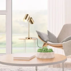 20" 2-Light Pratt Table Lamp with Shade Matte Brass - Globe Electric 6 20" 2-Light Pratt Table Lamp with Shade Matte Brass - Globe Electric -Deals A Radiant Den Store unnamed file 2928