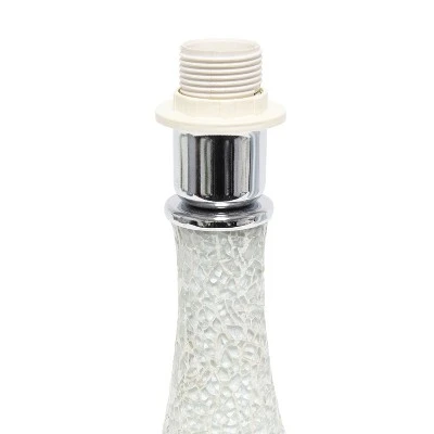 Mosaic Tiled Glass Genie Table Lamp with Fabric Shade White - Simple Designs 4 Mosaic Tiled Glass Genie Table Lamp with Fabric Shade White - Simple Designs - Image 4