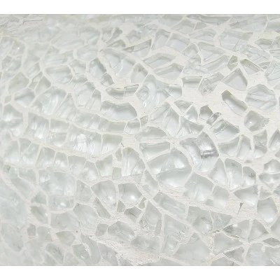 Mosaic Tiled Glass Genie Table Lamp with Fabric Shade White - Simple Designs 6 Mosaic Tiled Glass Genie Table Lamp with Fabric Shade White - Simple Designs - Image 6