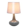 Mosaic Tiled Glass Genie Table Lamp with Fabric Shade Gray - Simple Designs