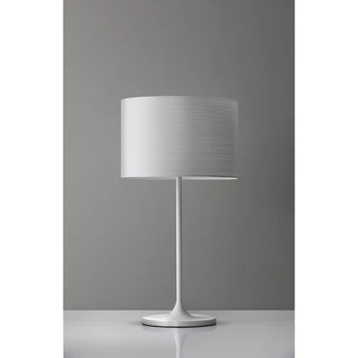 22.5" Oslo Collection Table Lamp White - Adesso 1 22.5" Oslo Collection Table Lamp White - Adesso