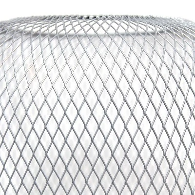 Metal Mesh Industrial Table Lamp Gray - Simple Designs 2 Metal Mesh Industrial Table Lamp Gray - Simple Designs - Image 2