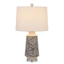 27" Burgin Ceramic Table Lamp with Crystal Base Pearl - Cal Lighting