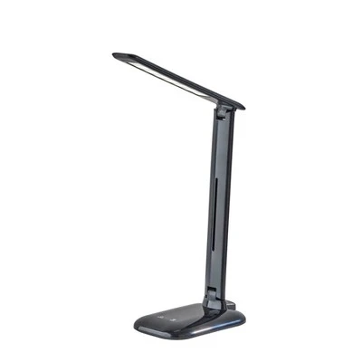 Dimmable Desk Lamp with Straight Neck (Includes LED Light Bulb) - Adesso Black 4 Dimmable Desk Lamp with Straight Neck (Includes LED Light Bulb) - Adesso Black - Image 4