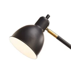 20.75" Adjustable Metal Desk Lamp with Accents Black - Cresswell Lighting