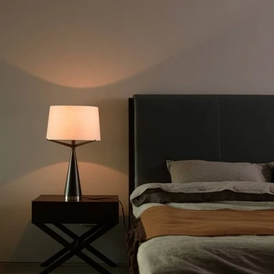 24" Levon Table Lamp with Linen Shade Dark Bronze - Globe Electric 1 24" Levon Table Lamp with Linen Shade Dark Bronze - Globe Electric