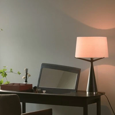24" Levon Table Lamp with Linen Shade Dark Bronze - Globe Electric 2 24" Levon Table Lamp with Linen Shade Dark Bronze - Globe Electric - Image 2