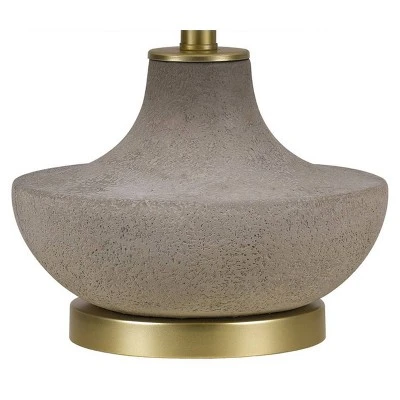 19.5" 3-way Almelo Ceramic Table Lamp with Taper Drum Hardback Shade Gravel - Cal Lighting 2 19.5" 3-way Almelo Ceramic Table Lamp with Taper Drum Hardback Shade Gravel - Cal Lighting - Image 2