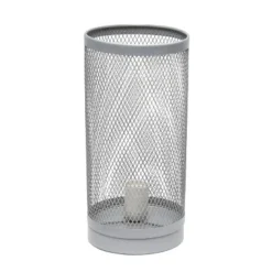 Mesh Cylindrical Steel Table Lamp Gray - Simple Designs 14 Mesh Cylindrical Steel Table Lamp Gray - Simple Designs -Deals A Radiant Den Store unnamed file 3036