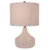 22" Translucent Glass Table Lamp White - Decor Therapy