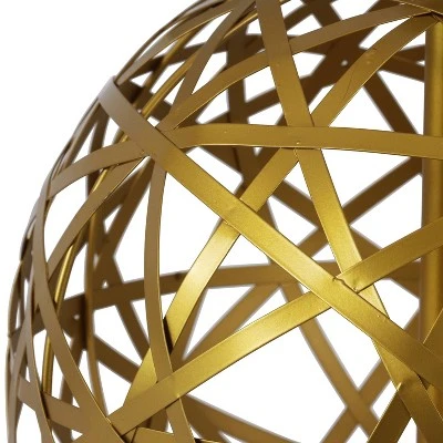 21" Strapped Steel Ball Table Lamp Antique Gold - Decor Therapy 4 21" Strapped Steel Ball Table Lamp Antique Gold - Decor Therapy - Image 4