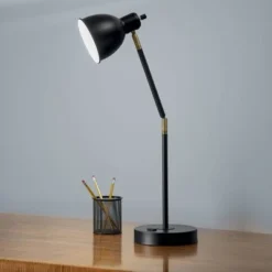 20.75" Adjustable Metal Desk Lamp with Accents Black - Cresswell Lighting -Deals A Radiant Den Store unnamed file 307