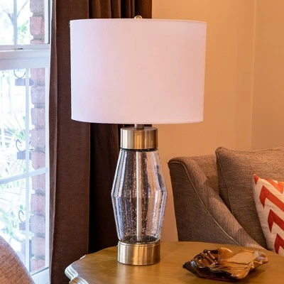 26.25" Glass and Metal Cadance Convex Table Lamp (Includes LED Light Bulb) Antique Brass - Decor Therapy 7 26.25" Glass and Metal Cadance Convex Table Lamp (Includes LED Light Bulb) Antique Brass - Decor Therapy - Image 7
