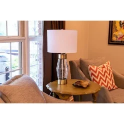 26.25" Glass and Metal Cadance Convex Table Lamp (Includes LED Light Bulb) Antique Brass - Decor Therapy 18 26.25" Glass and Metal Cadance Convex Table Lamp (Includes LED Light Bulb) Antique Brass - Decor Therapy -Deals A Radiant Den Store unnamed file 3101