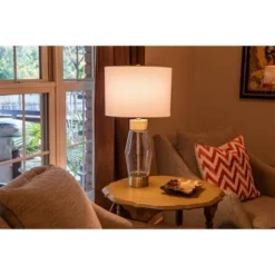 26.25" Glass and Metal Cadance Convex Table Lamp (Includes LED Light Bulb) Antique Brass - Decor Therapy 19 26.25" Glass and Metal Cadance Convex Table Lamp (Includes LED Light Bulb) Antique Brass - Decor Therapy -Deals A Radiant Den Store unnamed file 3102