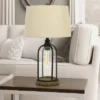 27" Clear Wood Ciney Table Lamp (Includes Light Bulb) Black - Cal Lighting