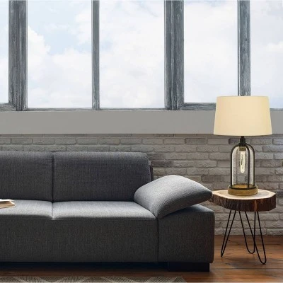 27" Clear Wood Ciney Table Lamp (Includes Light Bulb) Black - Cal Lighting 2 27" Clear Wood Ciney Table Lamp (Includes Light Bulb) Black - Cal Lighting - Image 2