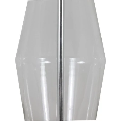 26" Glass and Metal Cadance Convex Clear Table Lamp (Includes LED Light Bulb) Brushed Steel - Decor Therapy 3 26" Glass and Metal Cadance Convex Clear Table Lamp (Includes LED Light Bulb) Brushed Steel - Decor Therapy - Image 3