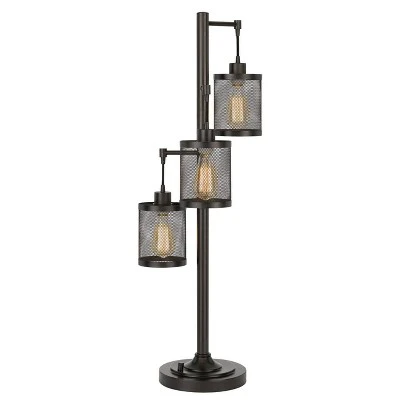 37.5" Pacific Metal Table Lamp with Mesh Shade (Includes Light Bulb) Dark Bronze - Cal Lighting 1 37.5" Pacific Metal Table Lamp with Mesh Shade (Includes Light Bulb) Dark Bronze - Cal Lighting