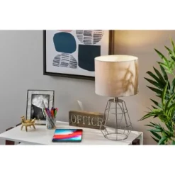 Victor Table Lamp Brushed Steel - Adesso