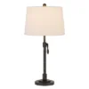 30" Riverwood Adjustable Metal Table Lamp with Hardback Shade Antique Silver - Cal Lighting