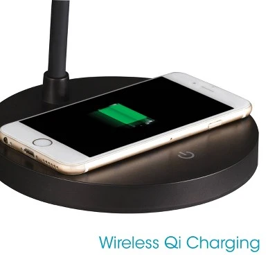 Shine Desk Lamp Wireless Charging (Includes LED Light Bulb) Black - OttLite 3 Shine Desk Lamp Wireless Charging (Includes LED Light Bulb) Black - OttLite - Image 3
