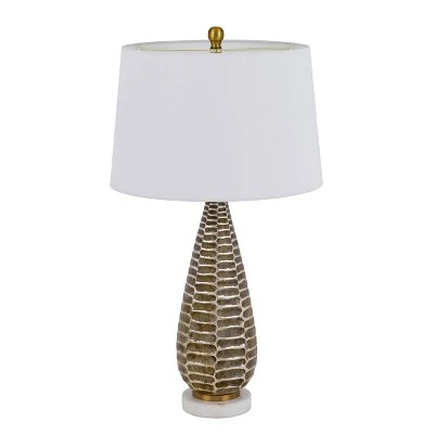 28.5" Metal Contemporary Pair of Table Lamp with Marble Base Distressed Silver - Cal Lighting 2 28.5" Metal Contemporary Pair of Table Lamp with Marble Base Distressed Silver - Cal Lighting - Image 2