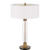 30" Wood/Glass Contemporary Table Lamp Clear/Light Oak - Cal Lighting